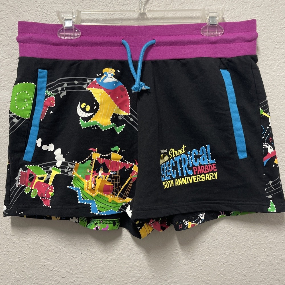 Disney Main Street Electrical Parade 50th Anniversary Women's Shorts Size LG